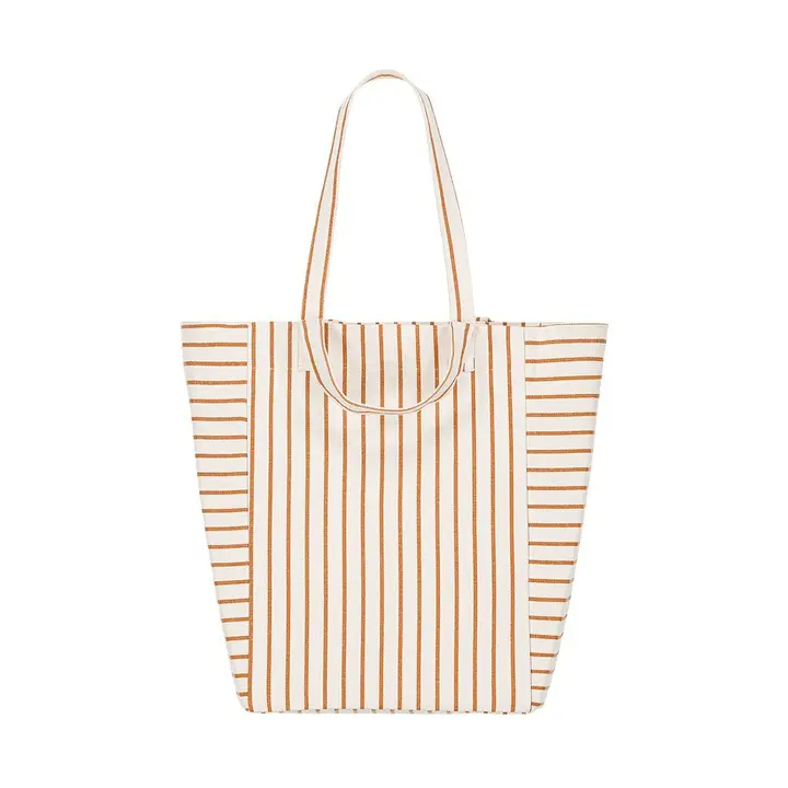 
                  
                    ELISABETH Pecan Greige Tennis Stripes Tote Bag
                  
                