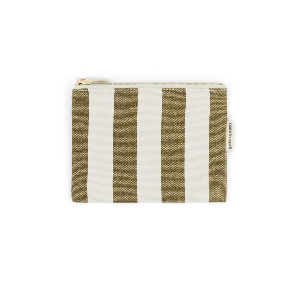 
                  
                    MARIE Olive Greige Stripes Purse
                  
                
