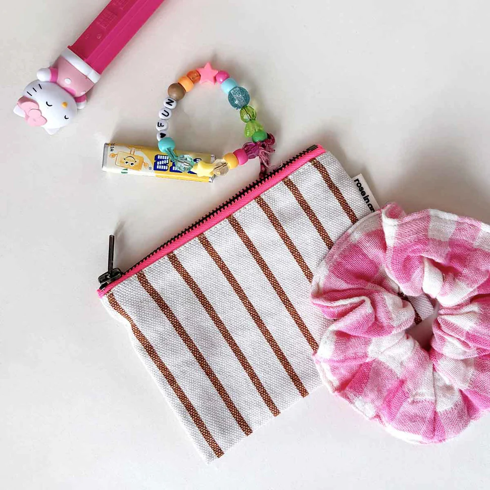 
                  
                    MARIE Pecan Greige Tennis Stripes Purse
                  
                