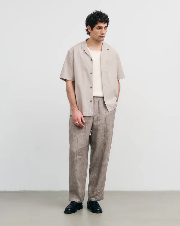 
                  
                    Beige Striped Bowling Shirt
                  
                