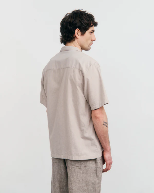 
                  
                    Beige Striped Bowling Shirt
                  
                