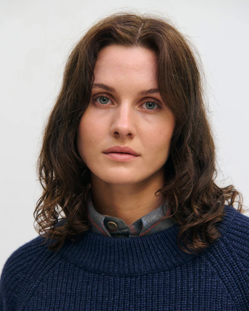 
                  
                    Blue Melange Cropped Wool Knit Jumper
                  
                