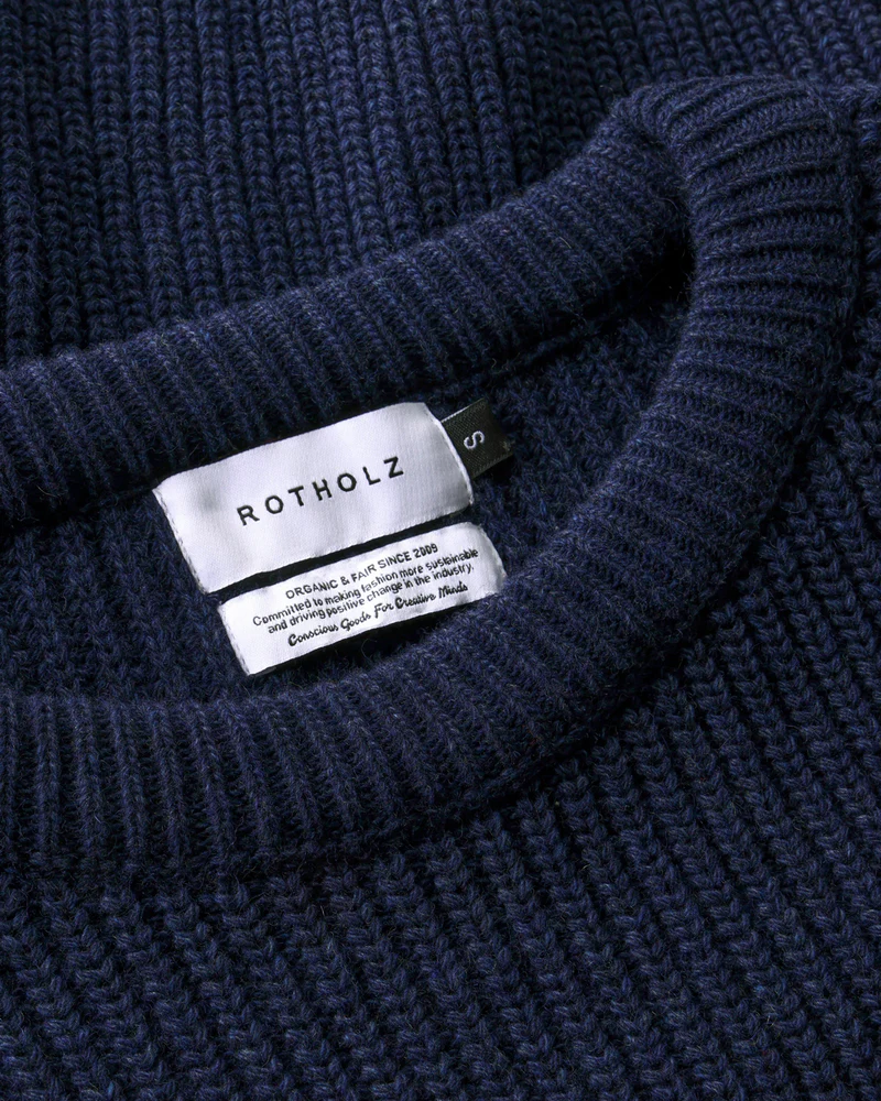 
                  
                    Blue Melange Cropped Wool Knit Jumper
                  
                