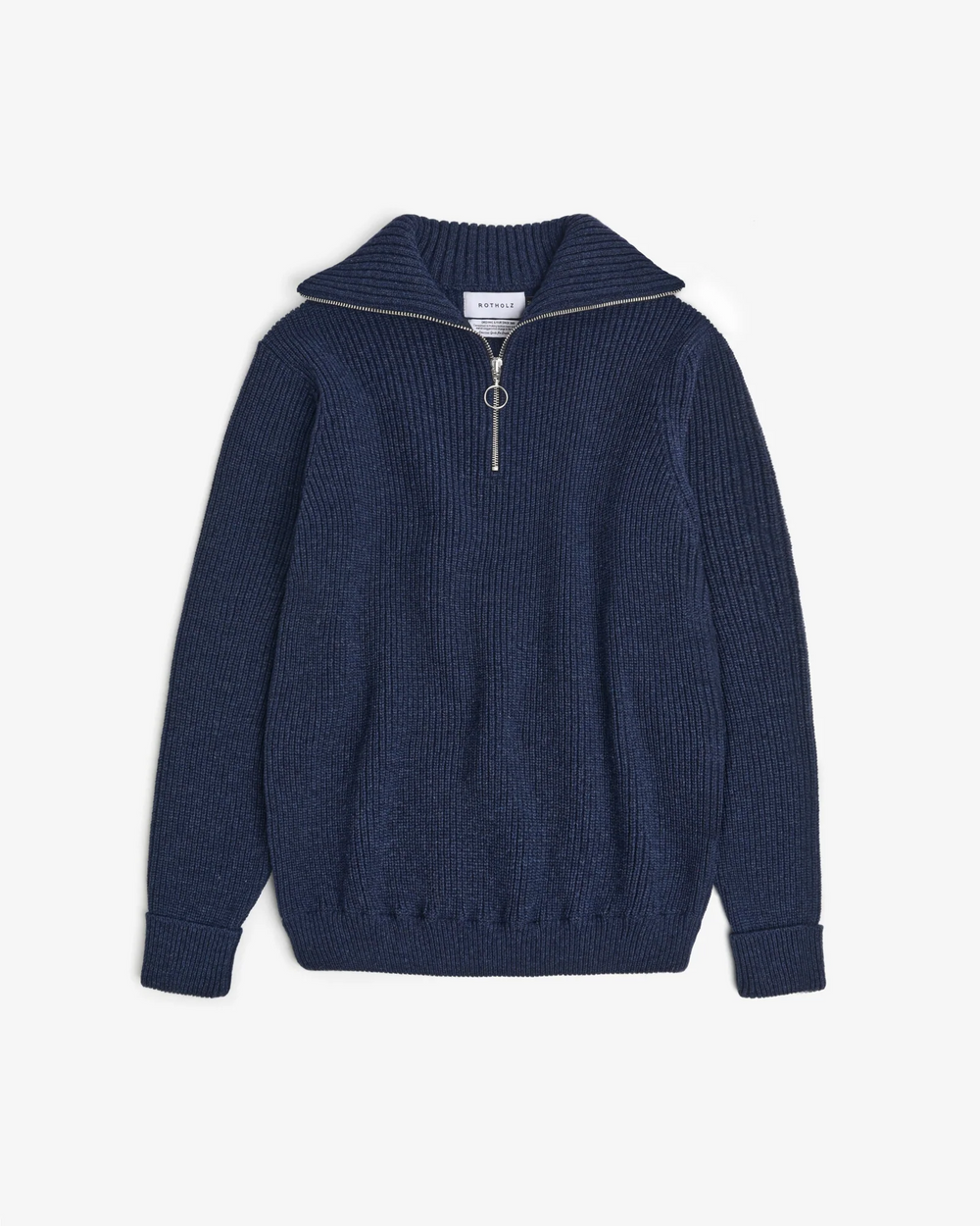 Blue Melange Troyer Wool Jumper