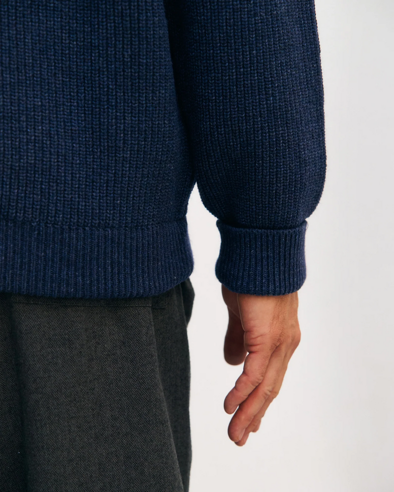 
                  
                    Blue Melange Troyer Wool Jumper
                  
                