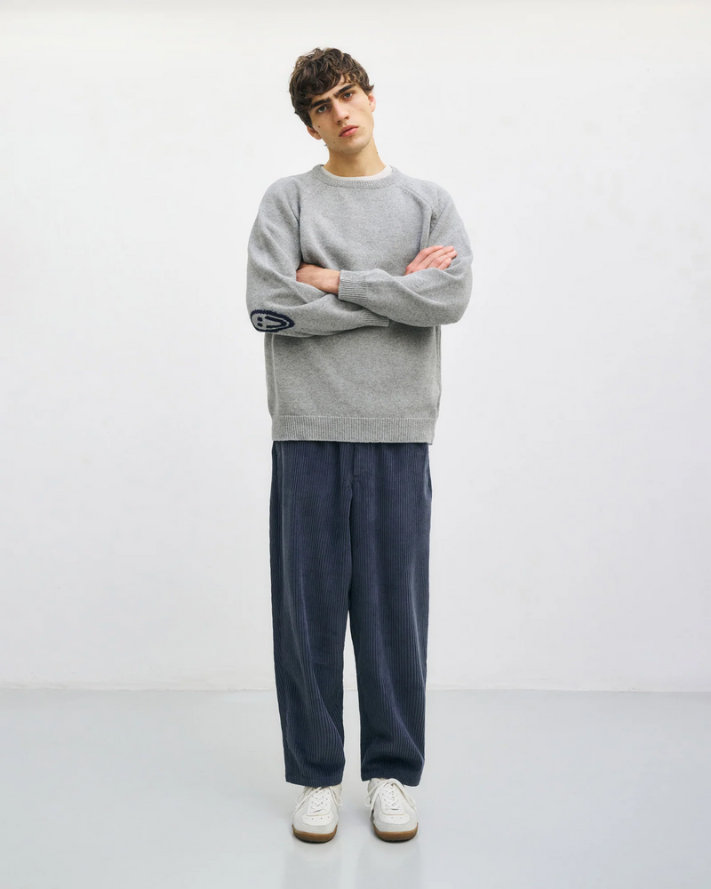
                  
                    Grey Melange Smiley Knit Wool Jumper
                  
                