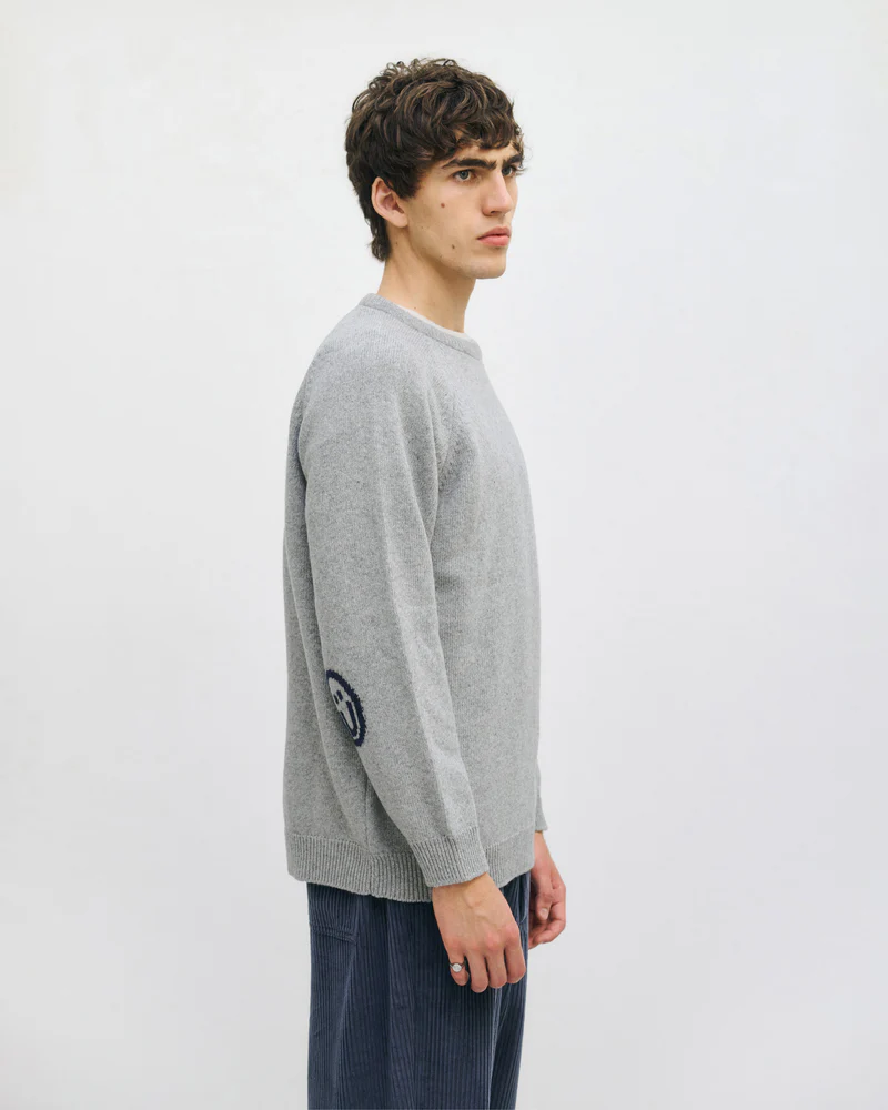 
                  
                    Grey Melange Smiley Knit Wool Jumper
                  
                