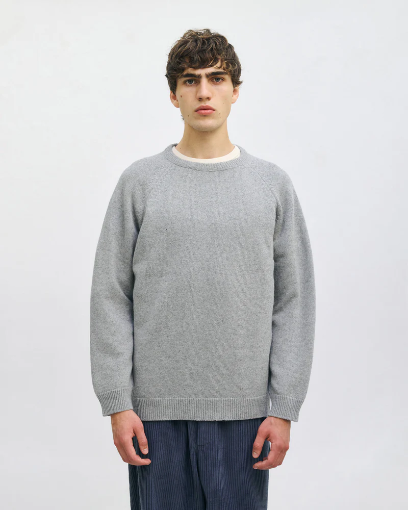 
                  
                    Grey Melange Smiley Knit Wool Jumper
                  
                