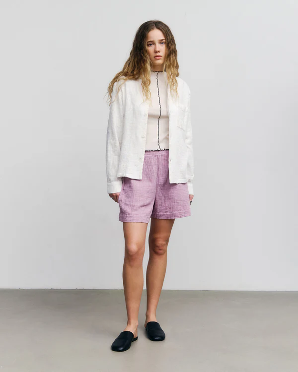 
                  
                    Pink Mist High Waist Shorts
                  
                