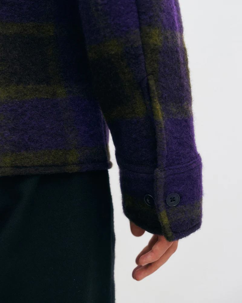 
                  
                    Purple Checked Relaxed Overshirt Jacket
                  
                