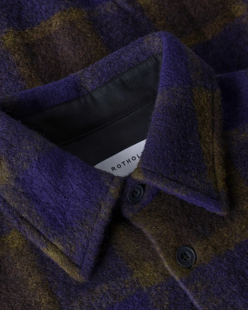 
                  
                    Purple Checked Relaxed Overshirt Jacket
                  
                