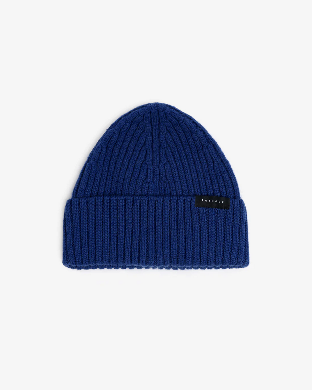 Royal Blue Classic Ribbed Merino Beanie