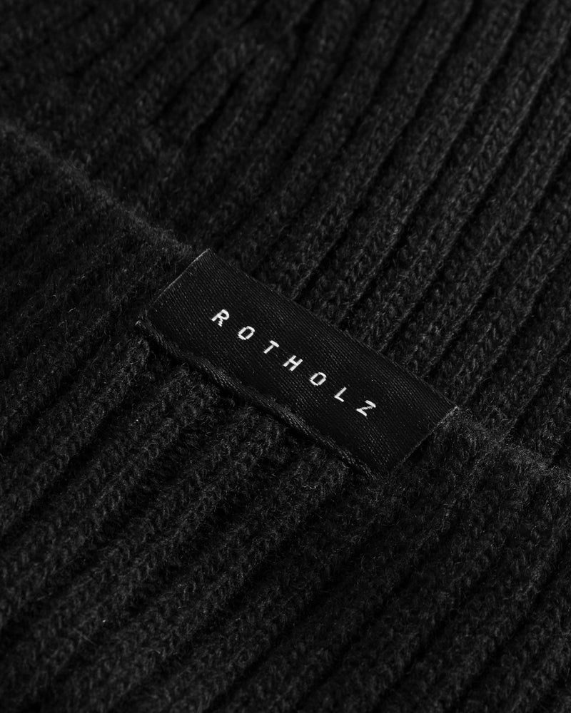 
                  
                    Soft Black Classic Ribbed Merino Beanie
                  
                