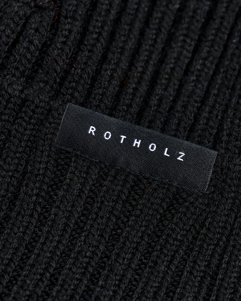 
                  
                    Soft Black Cropped Ribbed Merino Beanie
                  
                