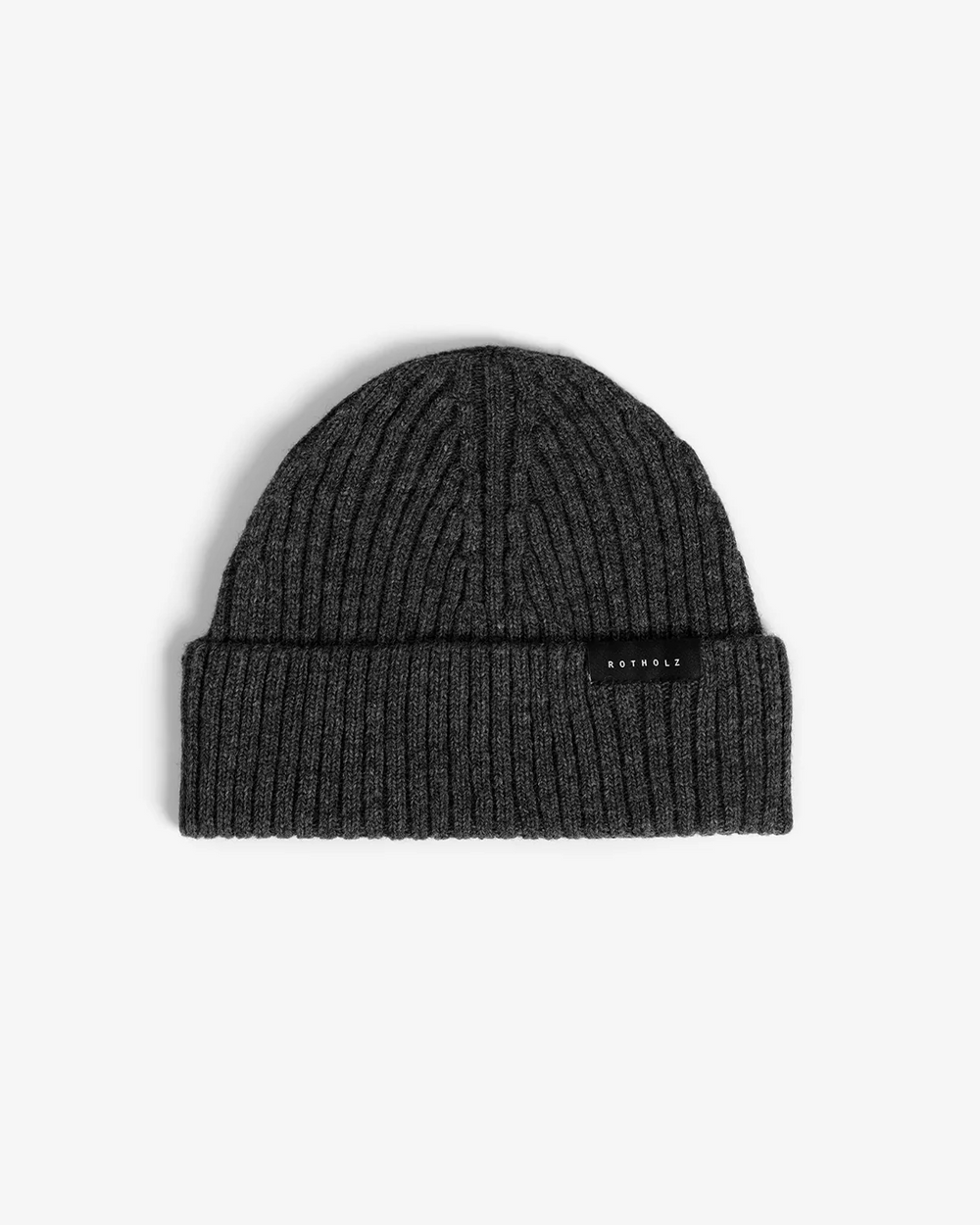 Warm Anthracite Classic Ribbed Merino Beanie