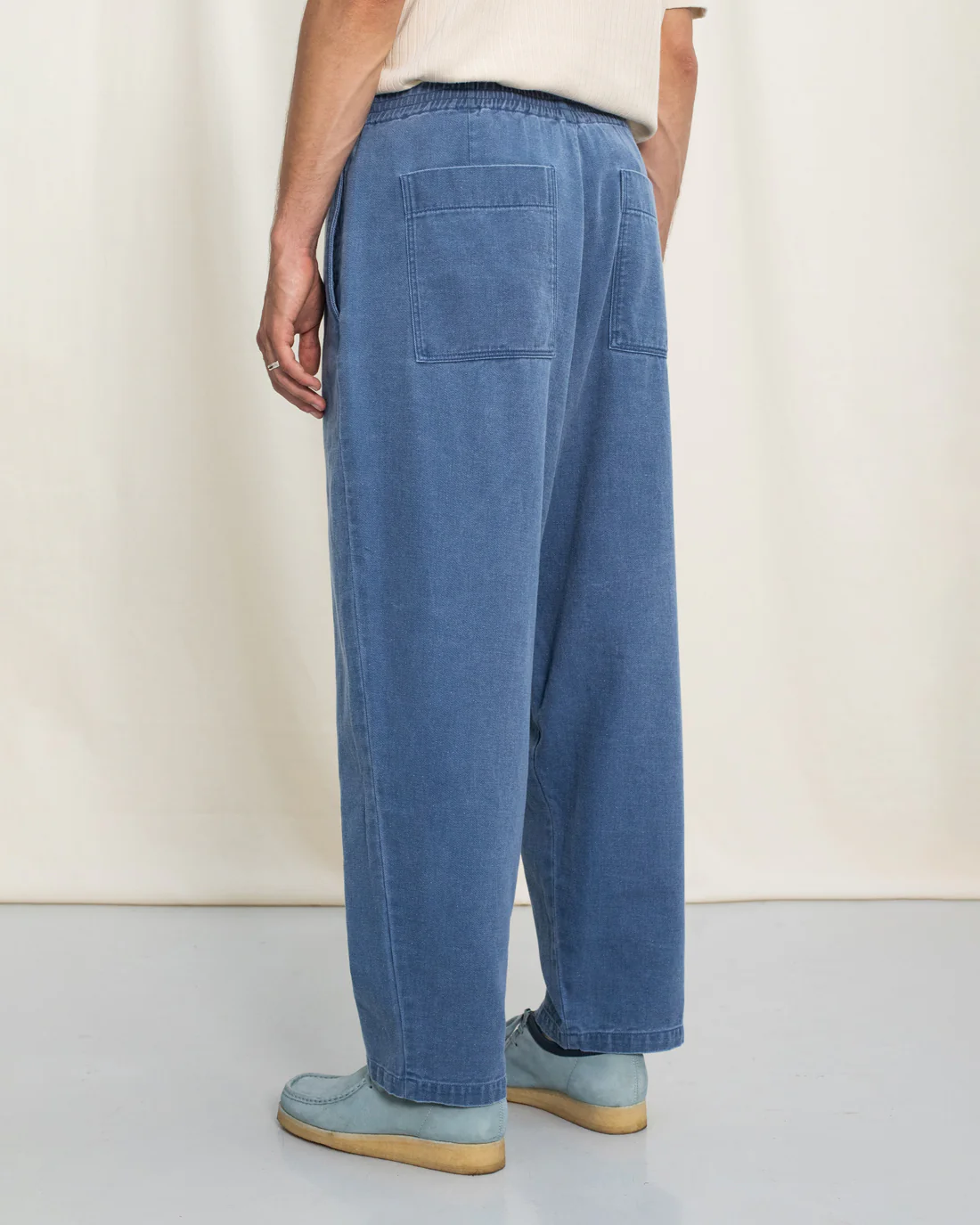 
                  
                    Washed Denim Wide Trousers
                  
                