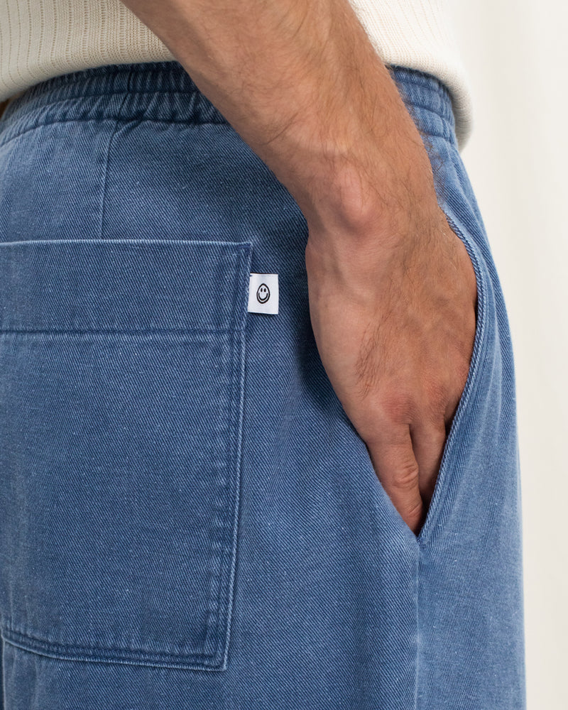 
                  
                    Washed Denim Wide Trousers
                  
                