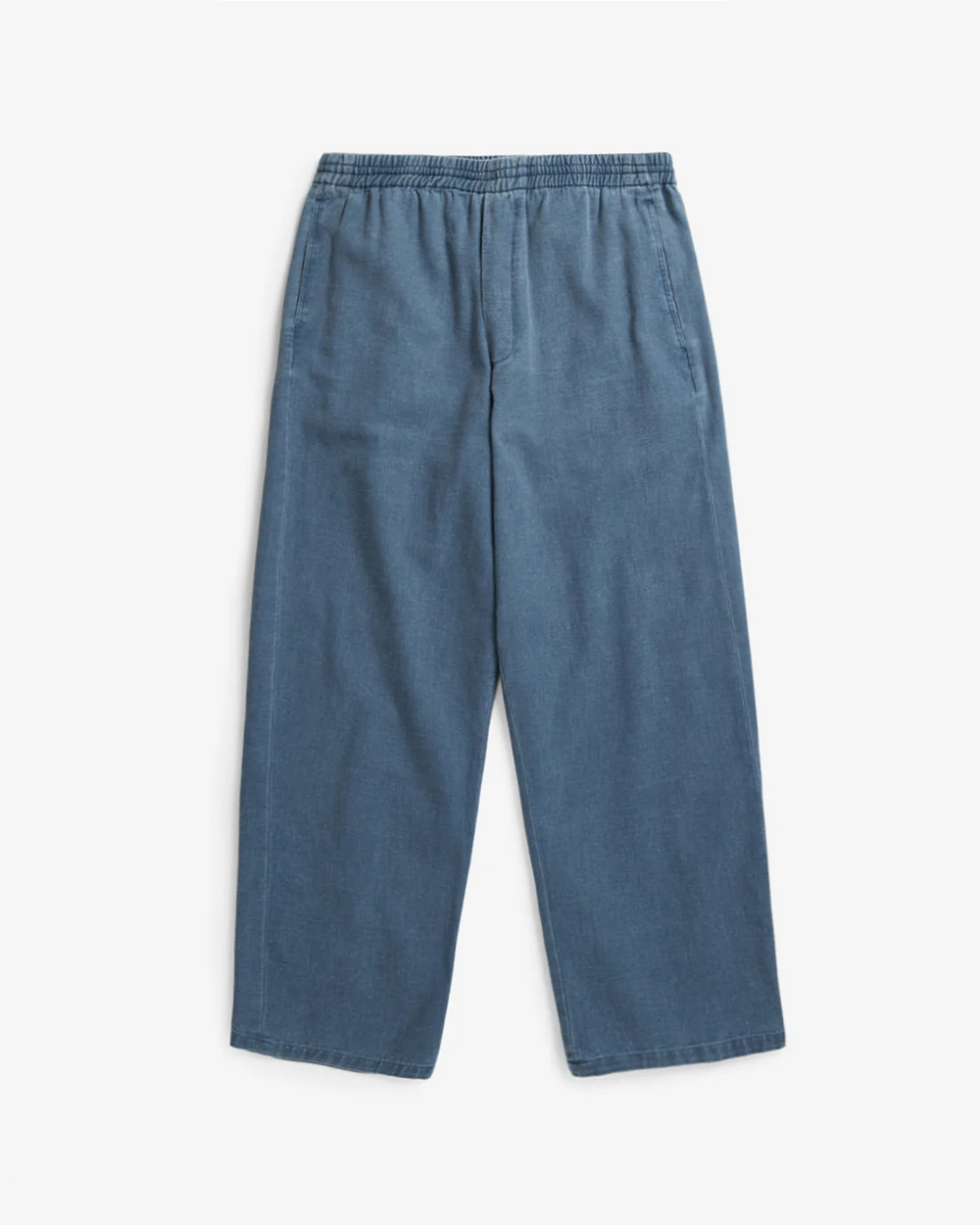 Washed Denim Wide Trousers