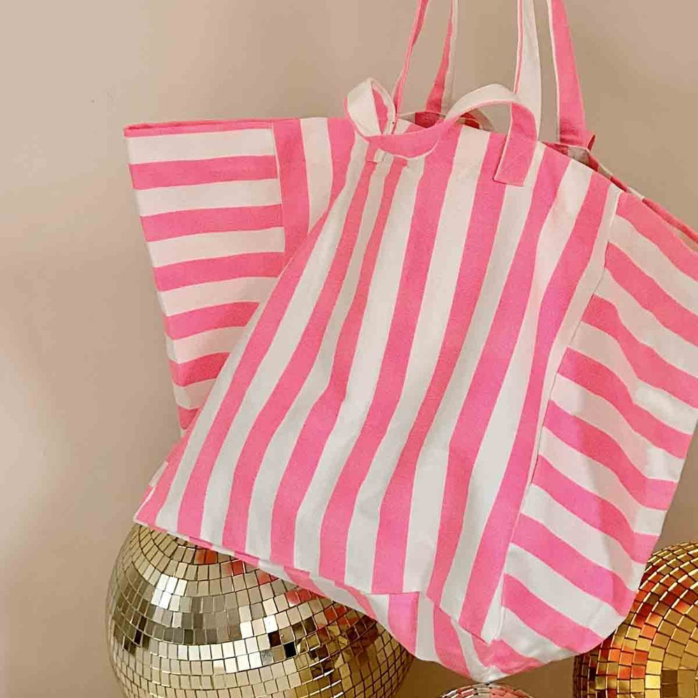 
                  
                    ELISA Neon Pink Stripe Print Bag
                  
                