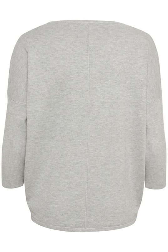 
                  
                    MILASZ Pearl Grey Melange Round Neck Knit Jumper
                  
                
