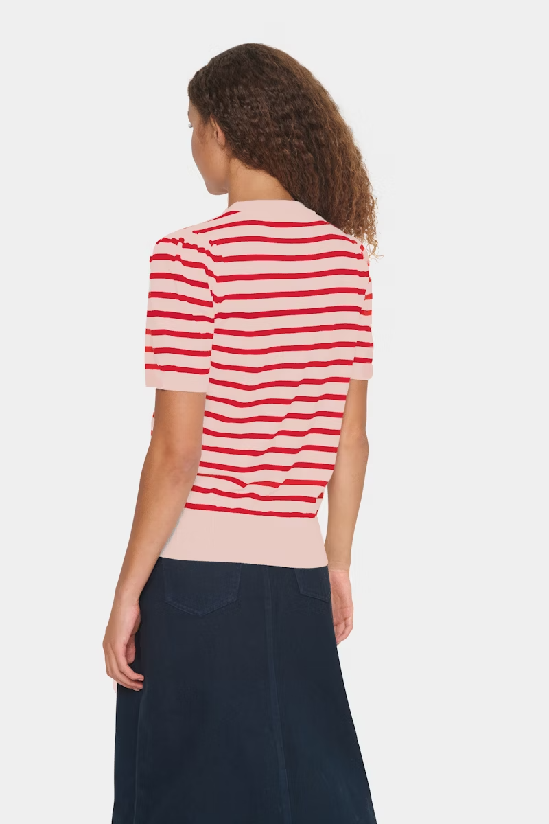 
                  
                    MILASZ Pink Poinciana Striped Knit Jumper
                  
                