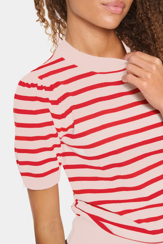 
                  
                    MILASZ Pink Poinciana Striped Knit Jumper
                  
                
