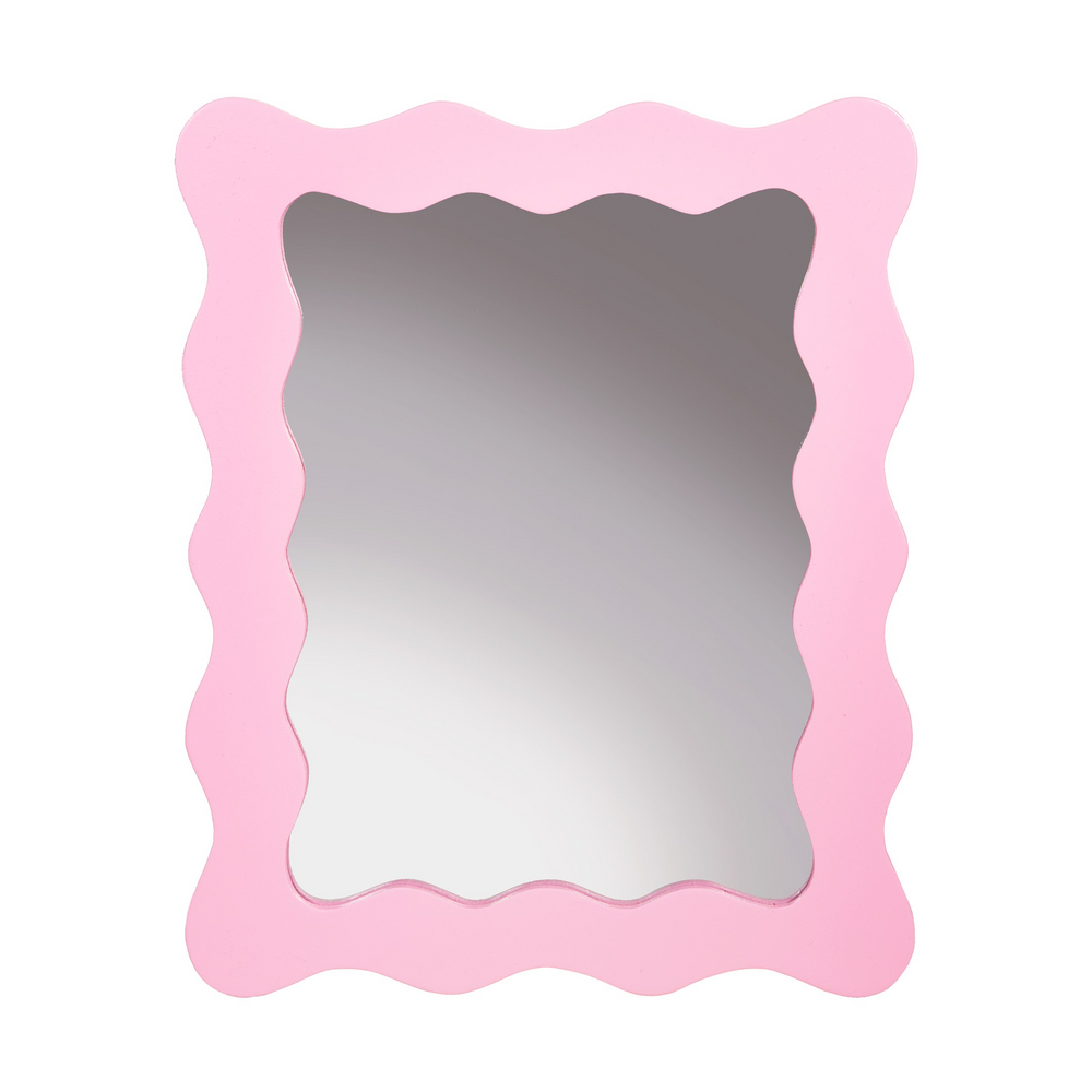 Pink Wiggle Border Mirror