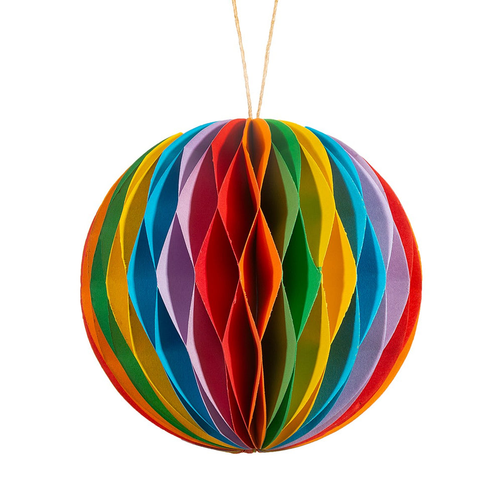 Regenbogen-Wabenpapierdekoration
