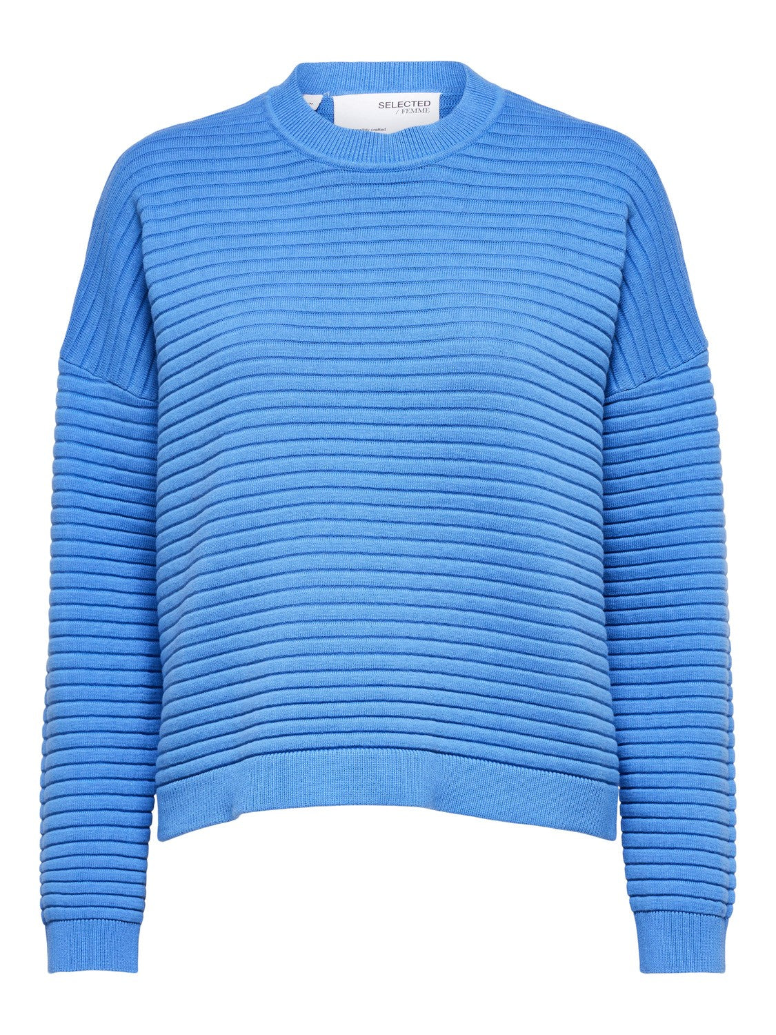 
                  
                    SLFLAURINA Ultramarinblauer Strickpullover mit O-Ausschnitt
                  
                