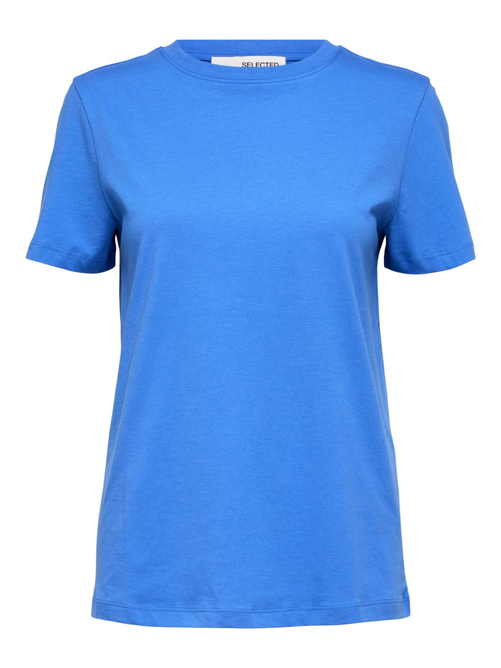 SLFMYESSENTIAL Ultramarinfarbenes T-Shirt mit O-Ausschnitt