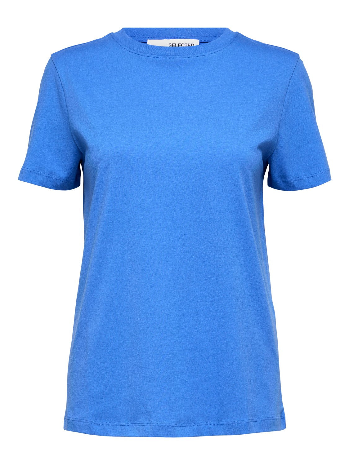 
                  
                    SLFMYESSENTIAL Ultramarinfarbenes T-Shirt mit O-Ausschnitt
                  
                