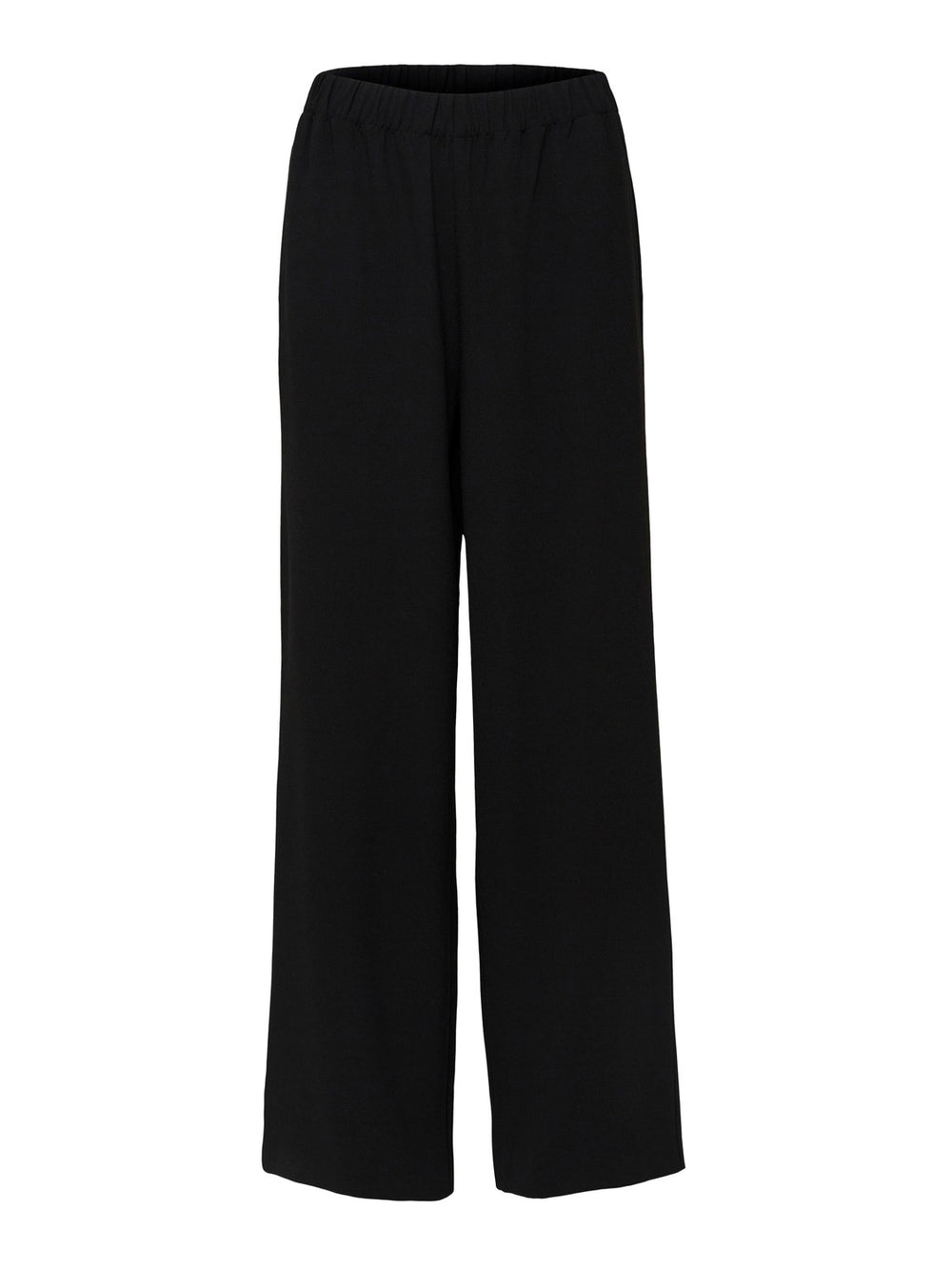 SLFTINNI Black Relaxed Wide Trousers