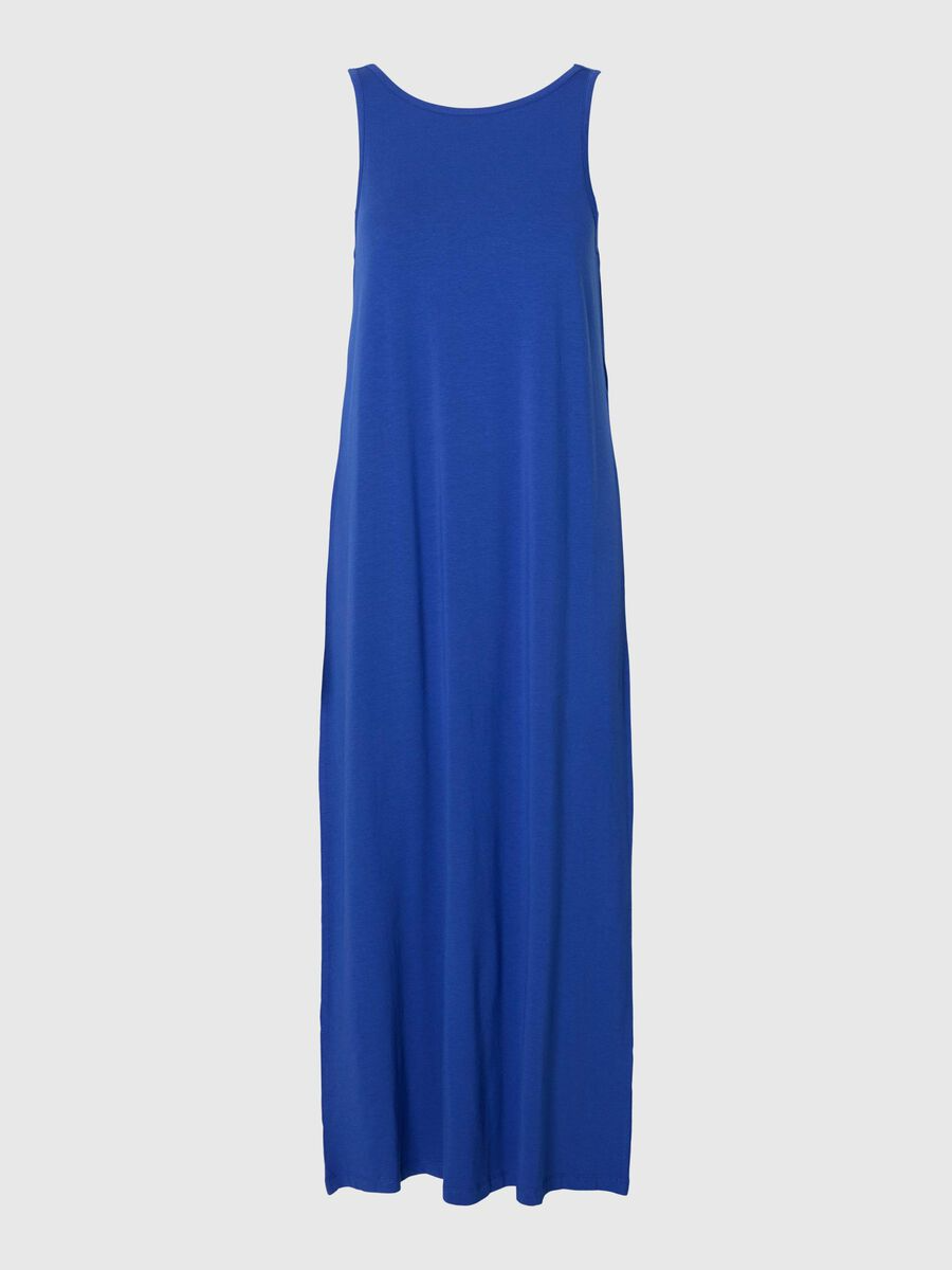 SLFANOLA Dazzling Blue Low Back Ankle Dress