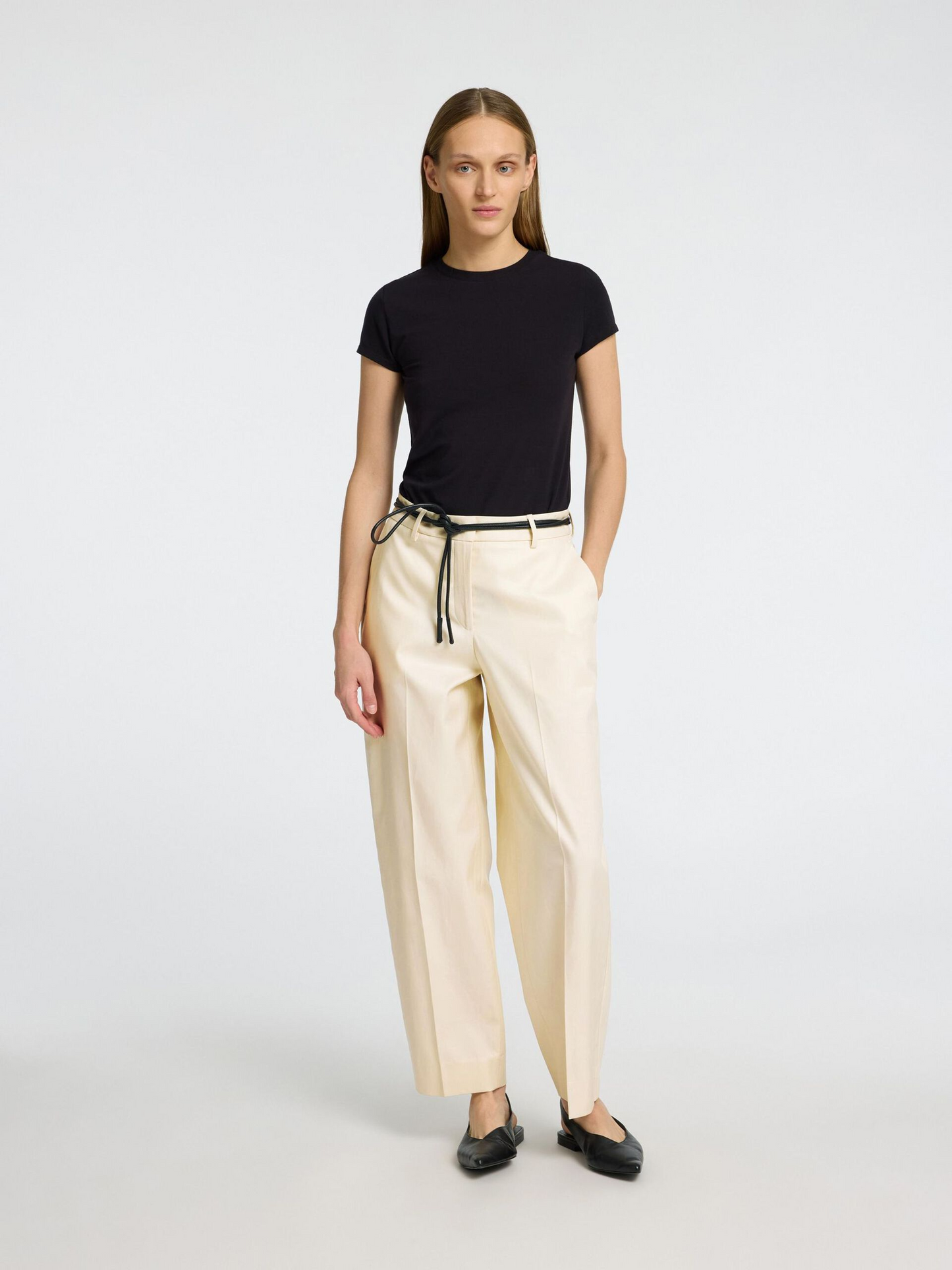 
                  
                    SLFDORA-MERLA Birch Barrel Trousers
                  
                