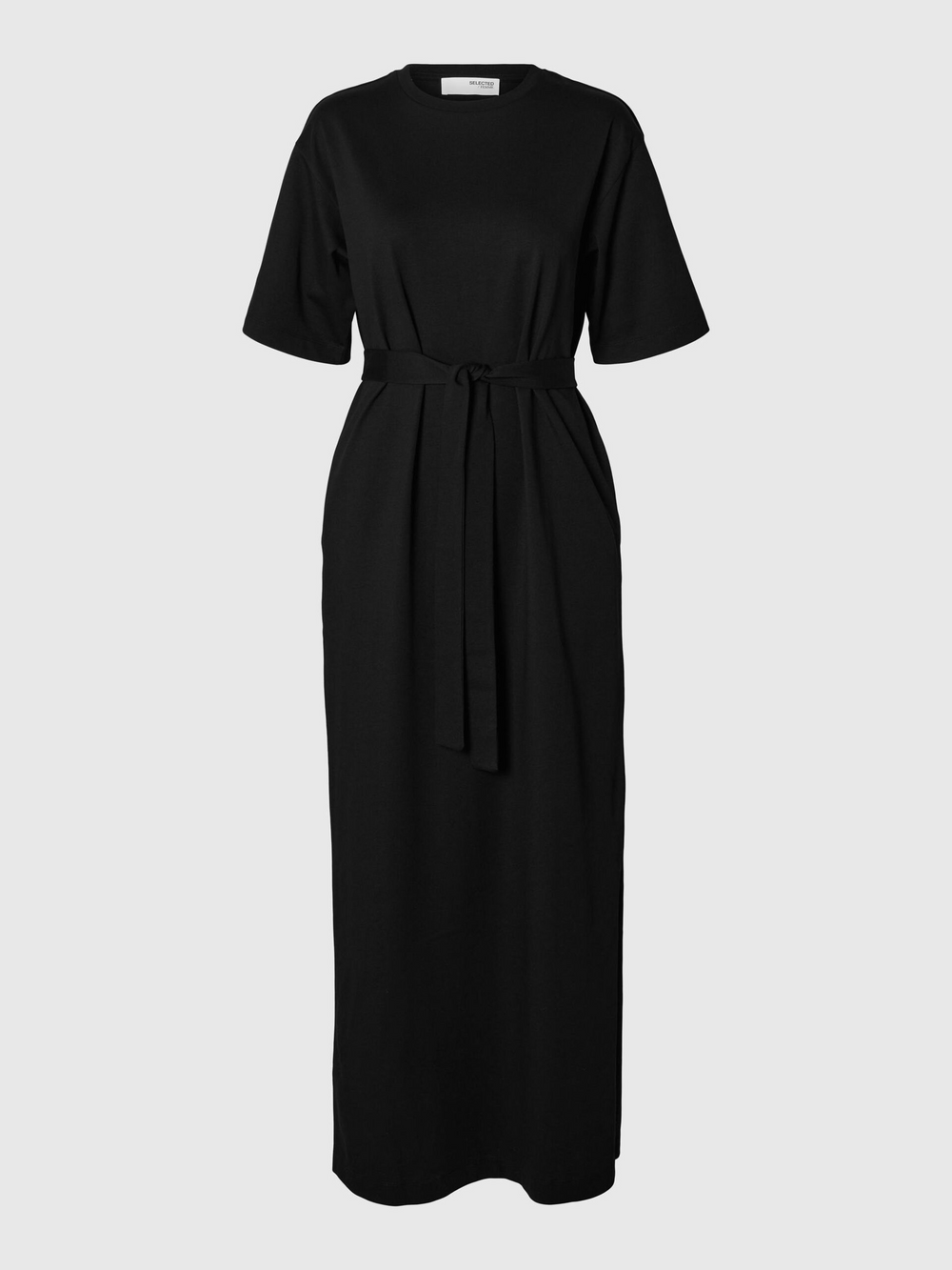 SLFESSENTIAL Schwarzes Knöchelkleid mit Tasche