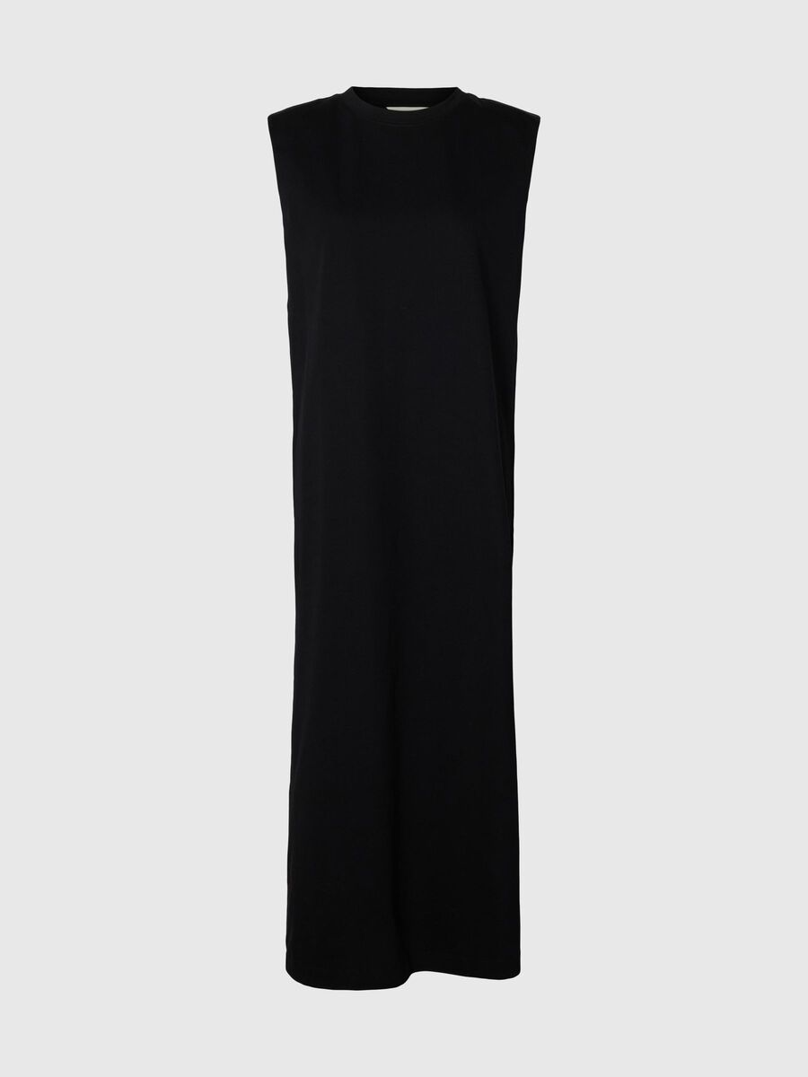 SLFHALLEY Black Shoulderpad Ankle Dress