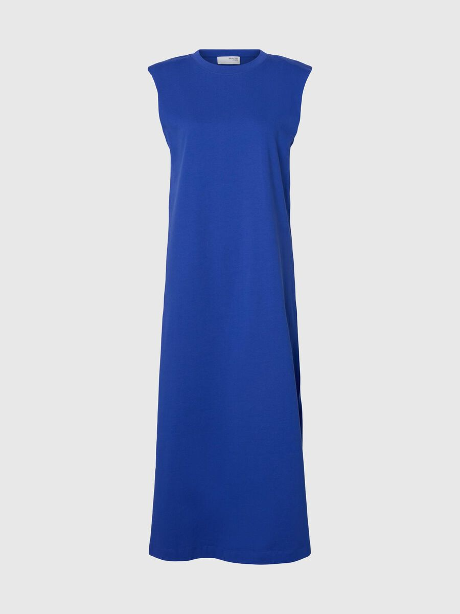 SLFHALLEY Dazzling Blue Shoulderpad Ankle Dress
