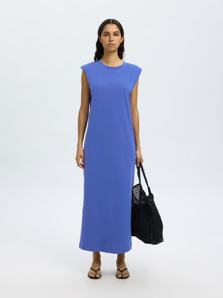 
                  
                    SLFHALLEY Dazzling Blue Shoulderpad Ankle Dress
                  
                