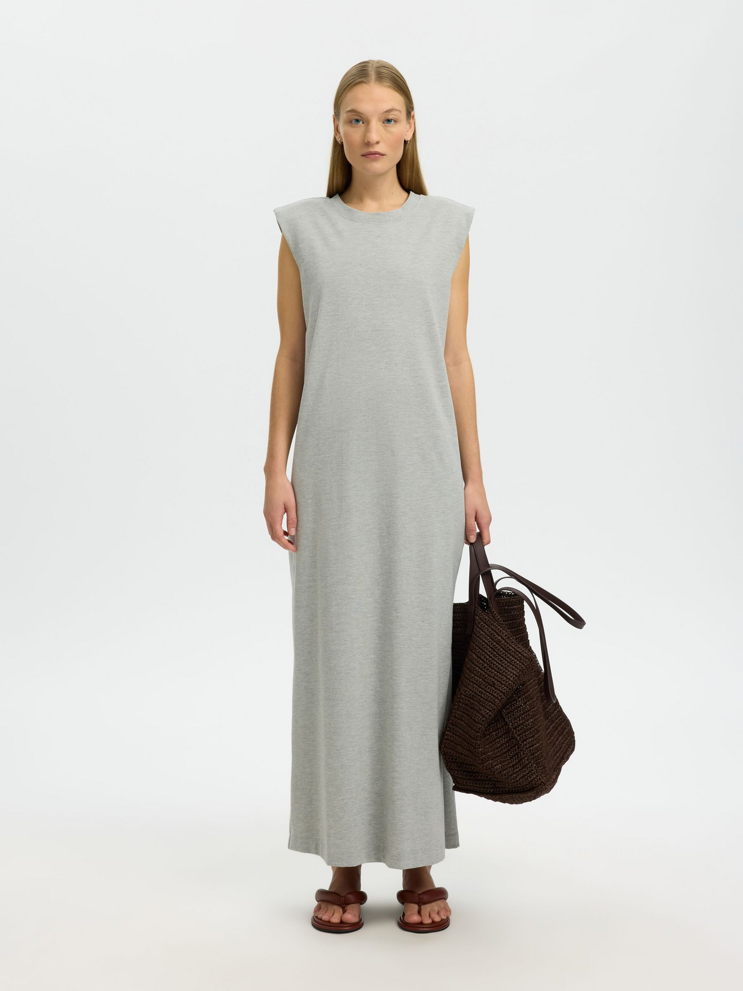 
                  
                    SLFHALLEY Light Grey Melange Sleeveless Ankle Dress
                  
                
