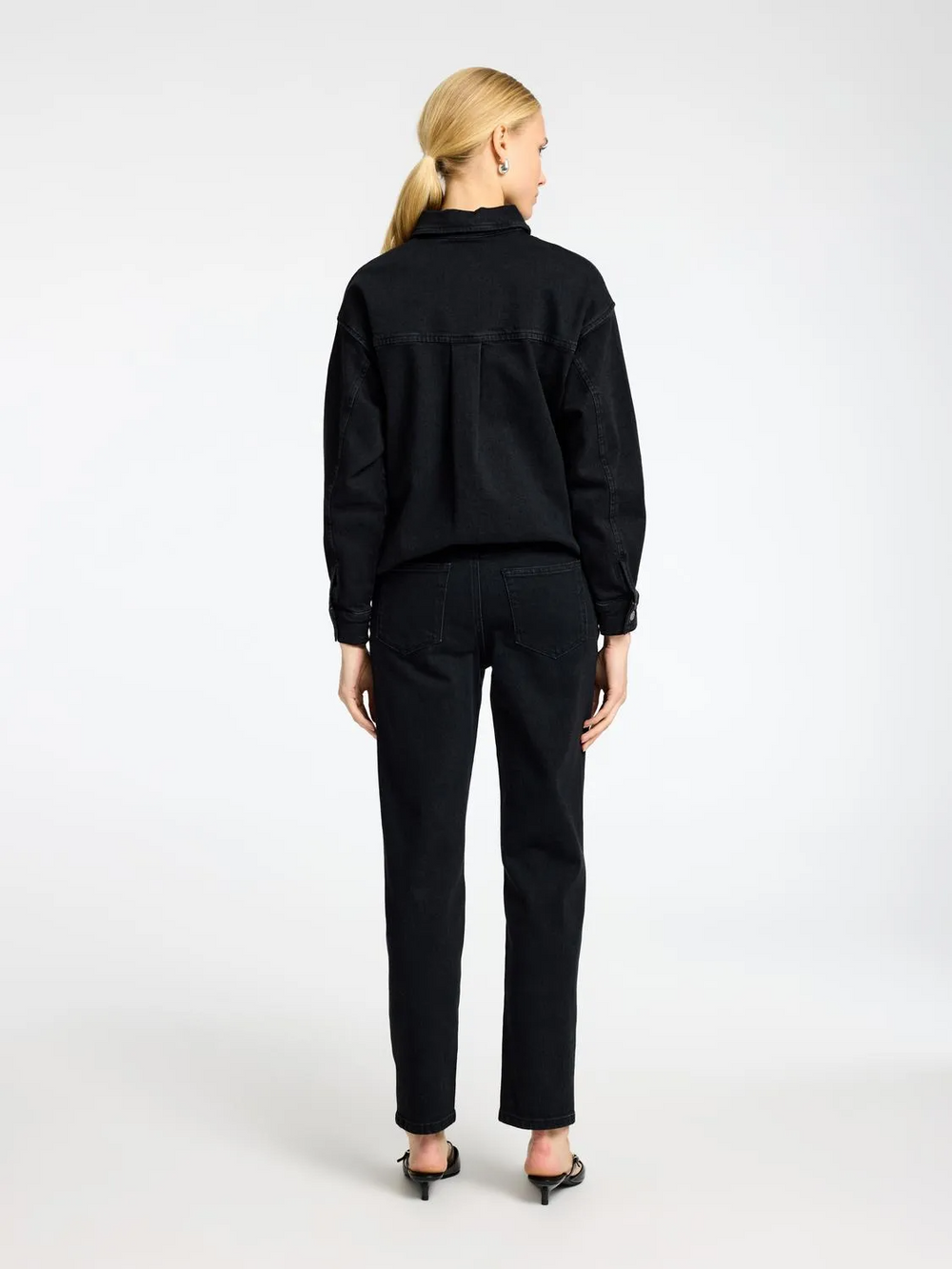 SLFIYANA Black Denim Straight Jeans