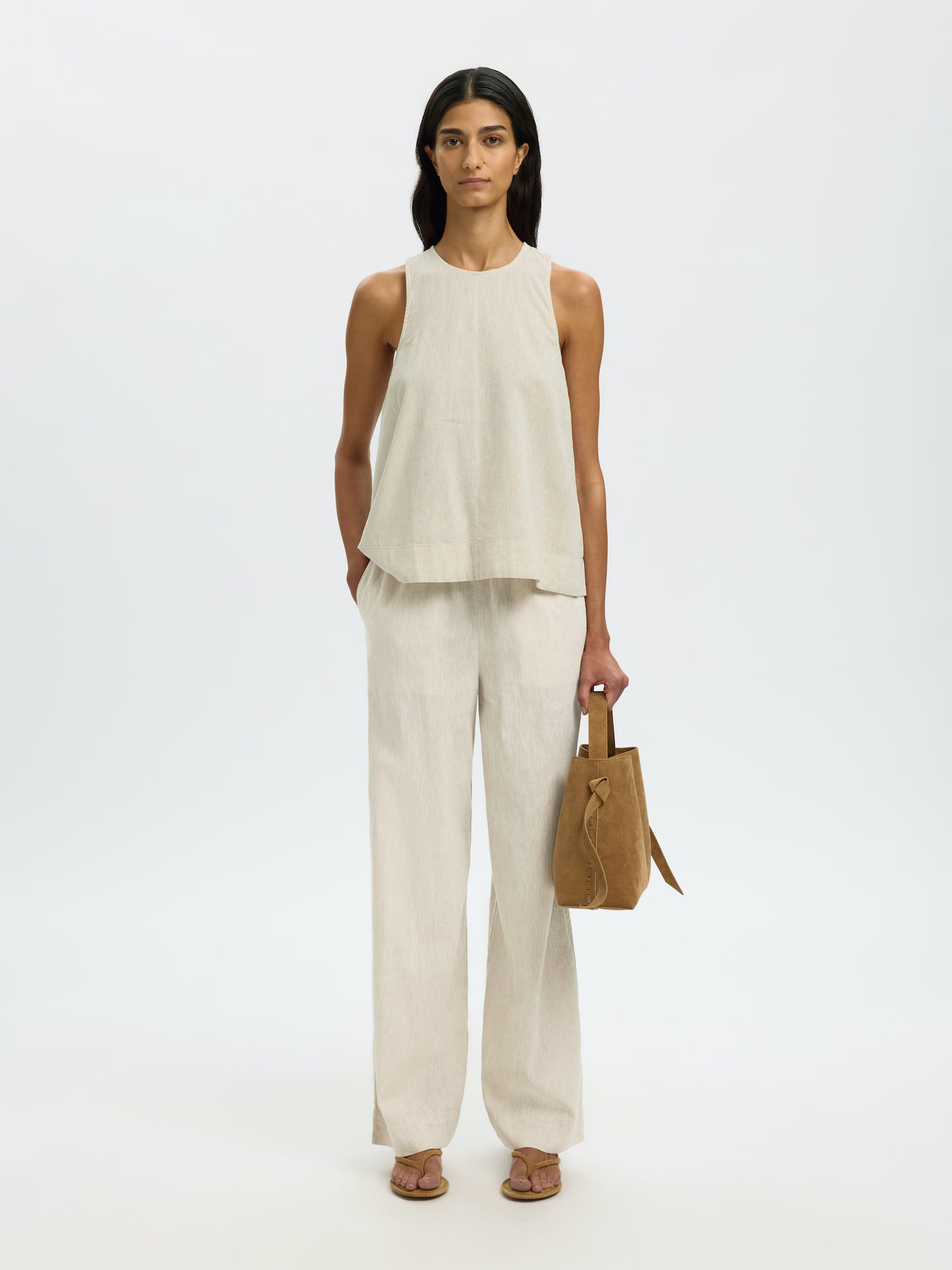
                  
                    SLFLUISA Sandshell Sleeveless Linen Tank Top
                  
                