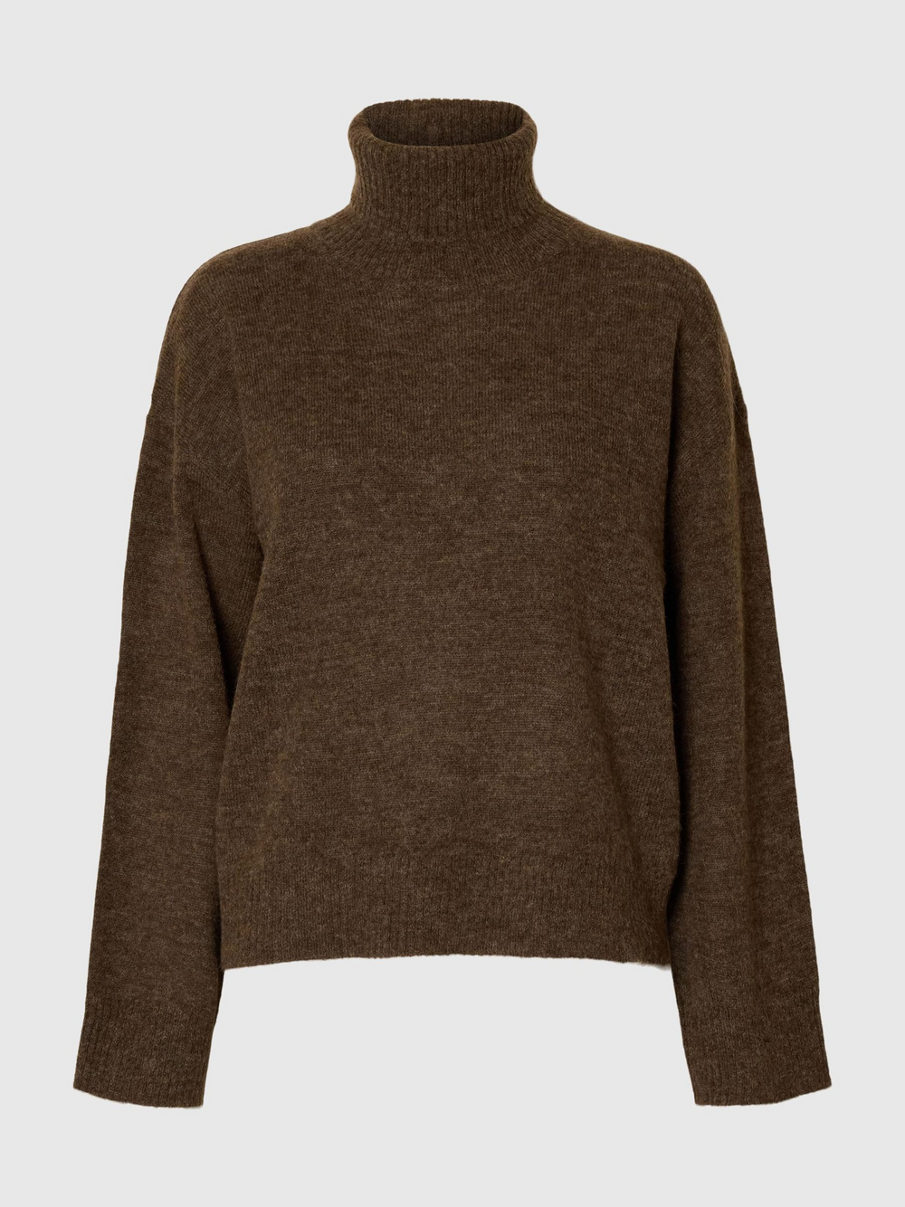 SLFLULU Dachshund Melange Knit Roll Neck Jumper