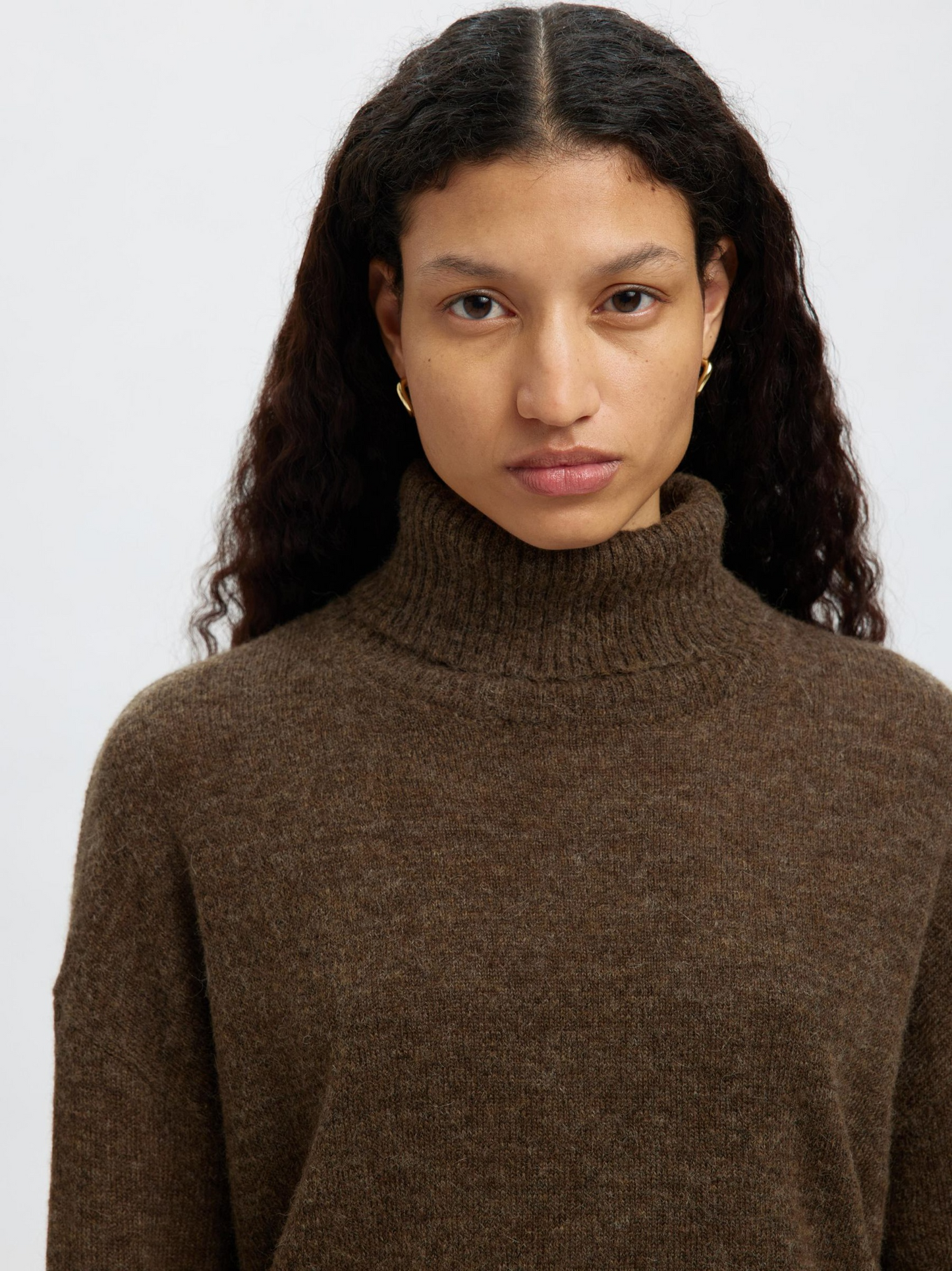 
                  
                    SLFLULU Dachshund Melange Knit Roll Neck Jumper
                  
                