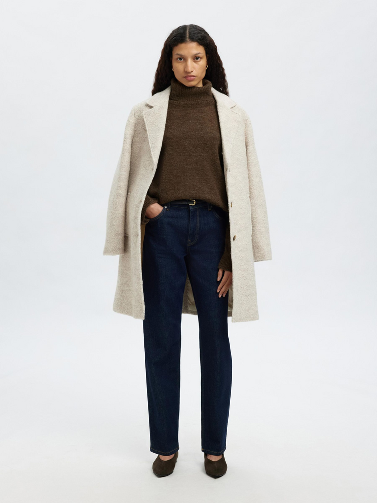 
                  
                    SLFLULU Dachshund Melange Knit Roll Neck Jumper
                  
                