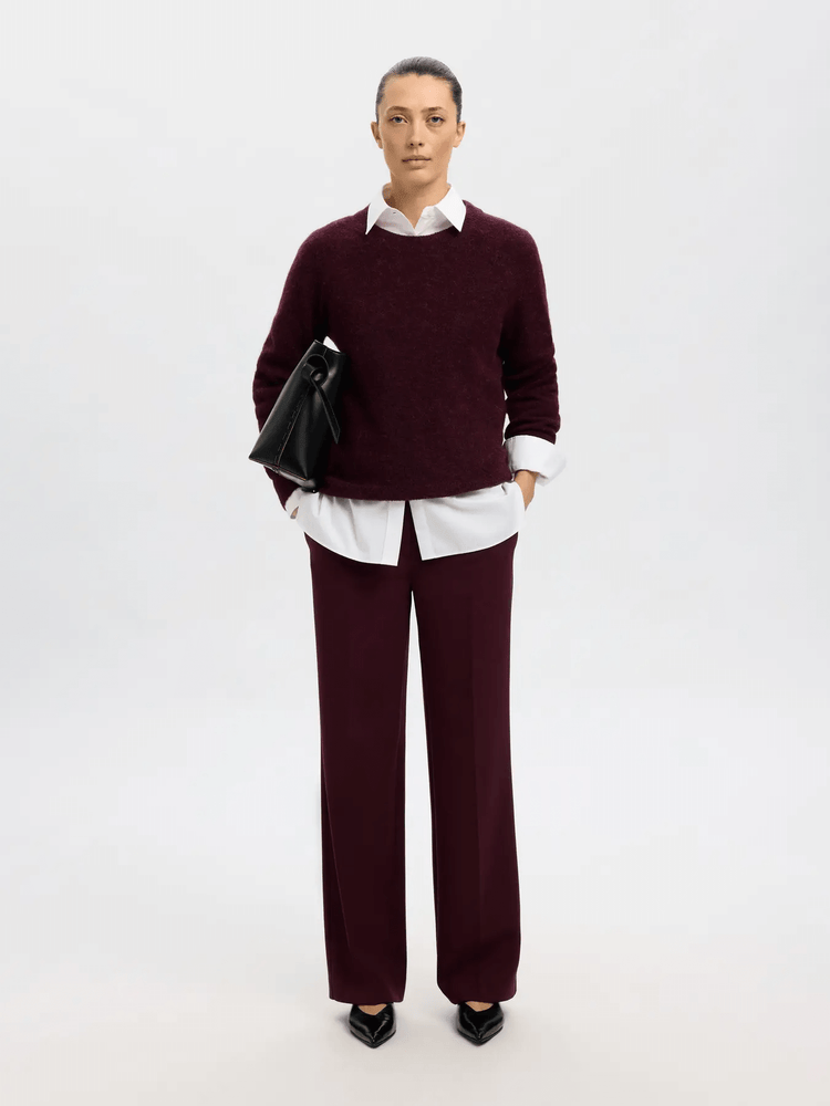 
                  
                    SLFLULU – Fig-Strickpullover mit Rundhalsausschnitt
                  
                