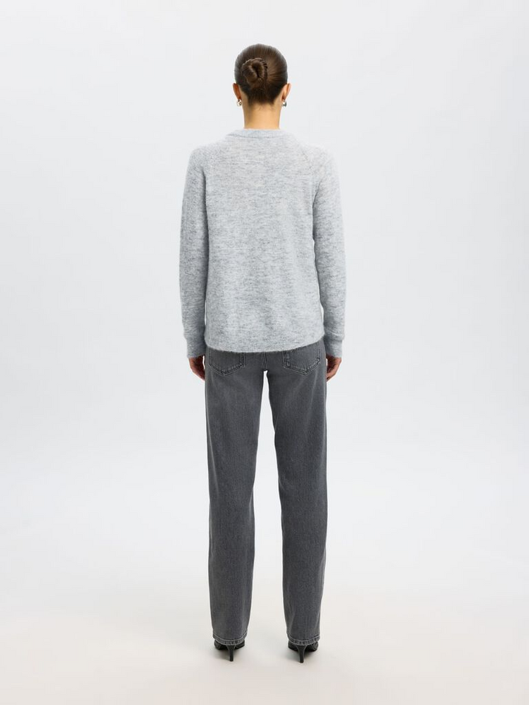 
                  
                    SLFLULU Light Grey Melange Knit O-Neck Jumper
                  
                