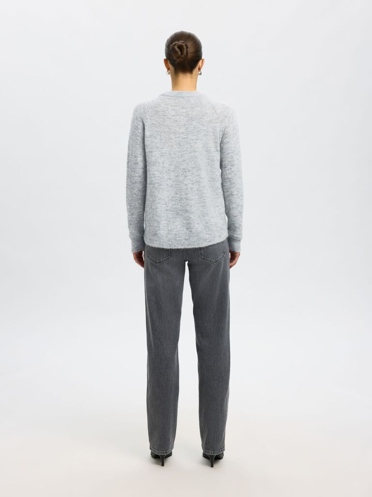 
                  
                    SLFLULU Light Grey Melange Knit O-Neck Jumper
                  
                
