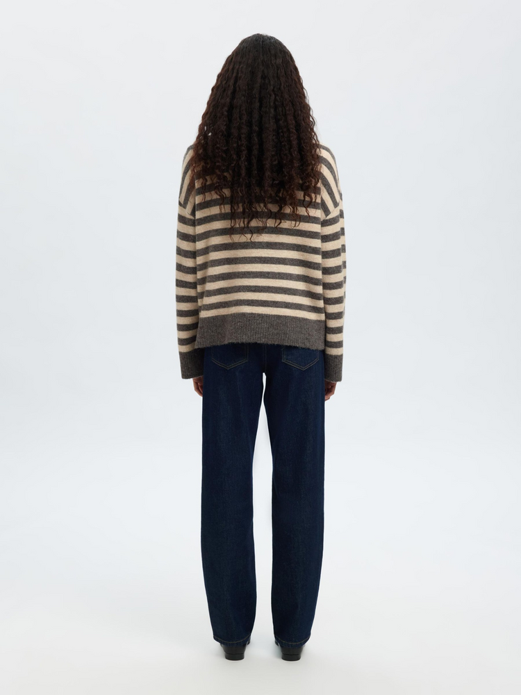 
                  
                    SLFLULU Medium Grey Melange Birch Knit Roll Neck Jumper
                  
                