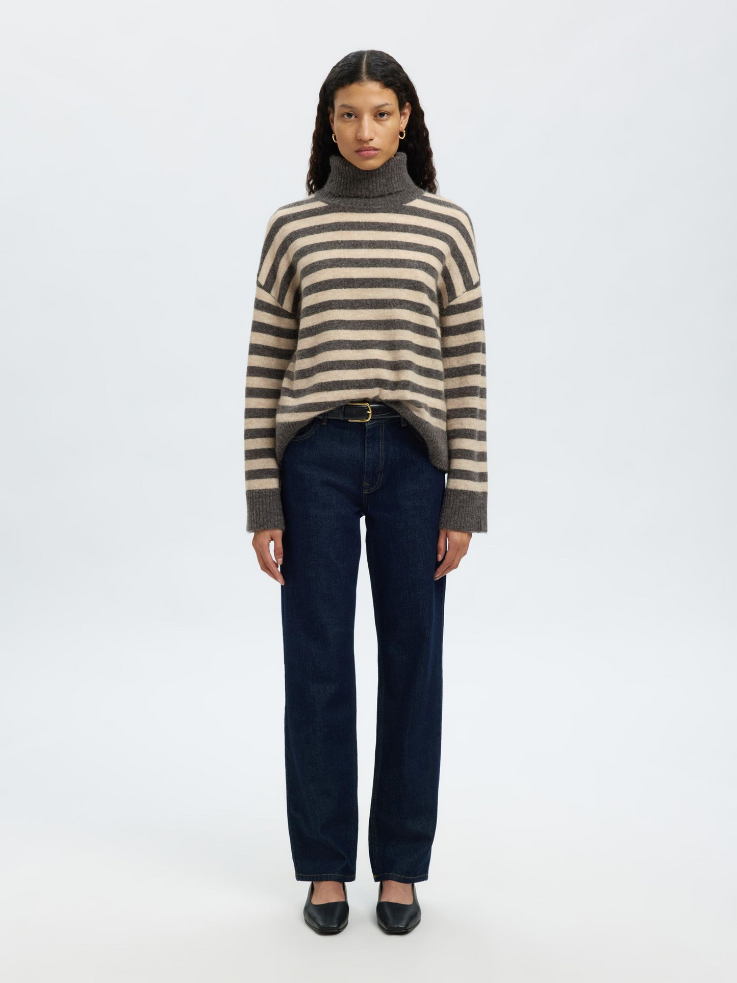 
                  
                    SLFLULU Medium Grey Melange Birch Knit Roll Neck Jumper
                  
                