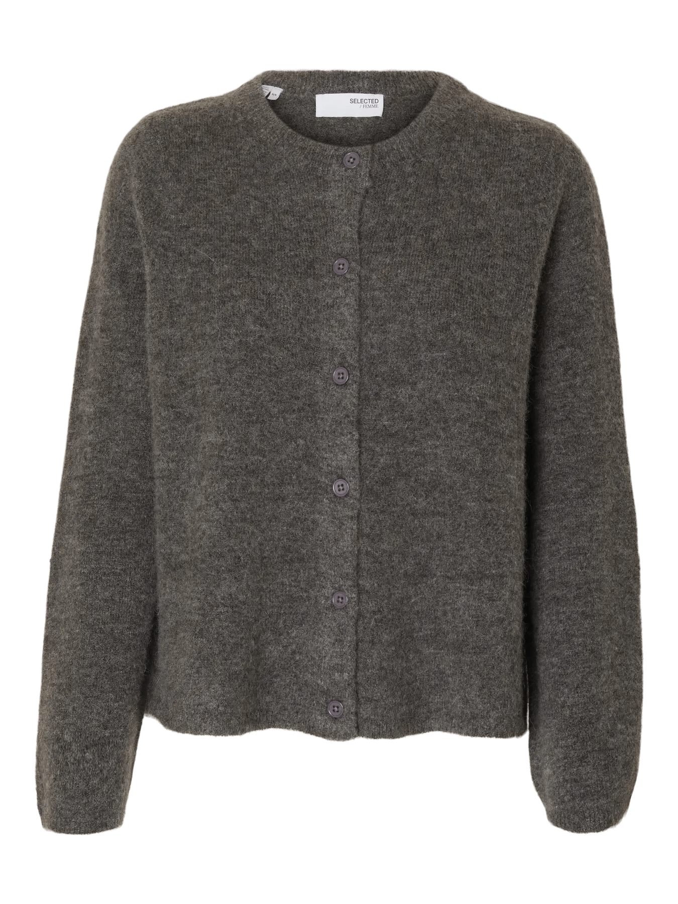 
                  
                    SLFLULU Mittelgraue Melange-Strickjacke
                  
                